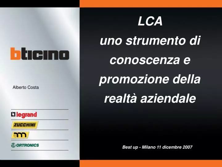 lca uno strumento di conoscenza e promozione della realt aziendale