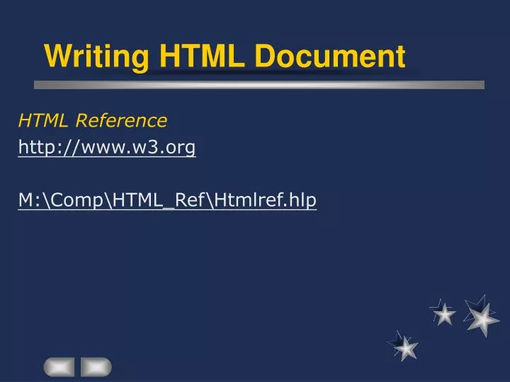 writing html document