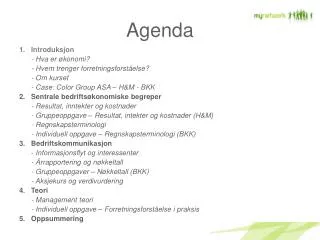 agenda
