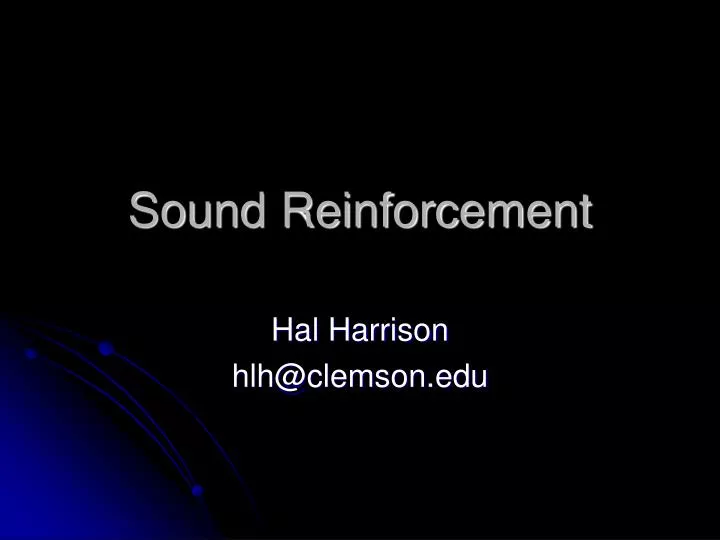 sound reinforcement