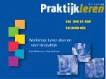 van, voor én door 		het onderwijs - slide 1
