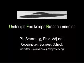 u nderlige f orsknings r sonnementer