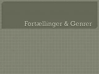 fort llinger genrer
