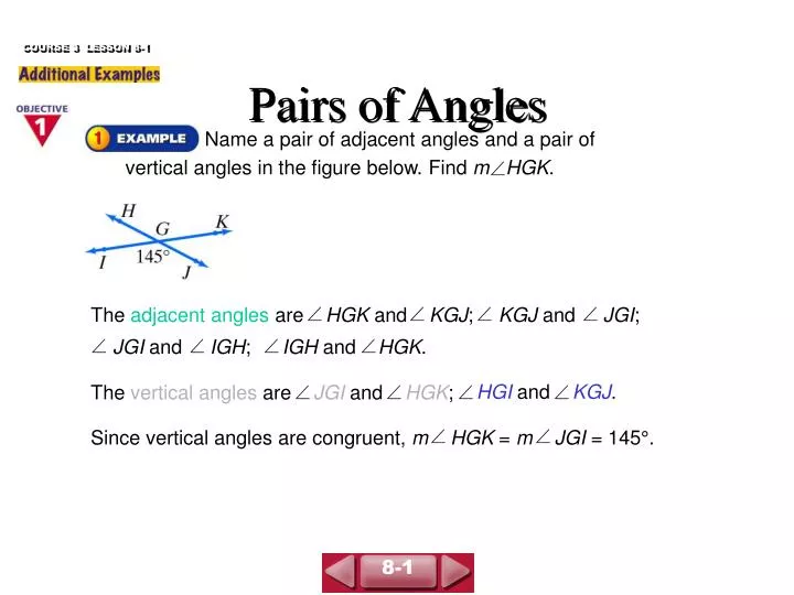pairs of angles