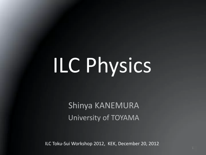 ilc physics
