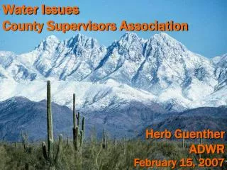 Water Issues County Supervisors Association