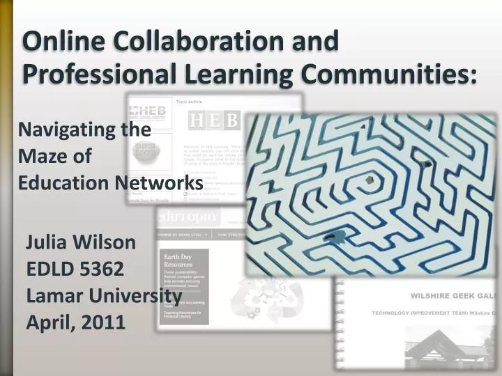 online collaboration and professional learning communities