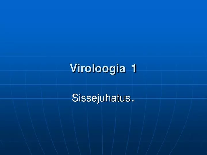 viroloogia 1