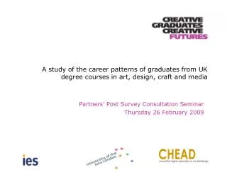 A study of the career patterns of graduates from UK degree courses in art, design, craft and media