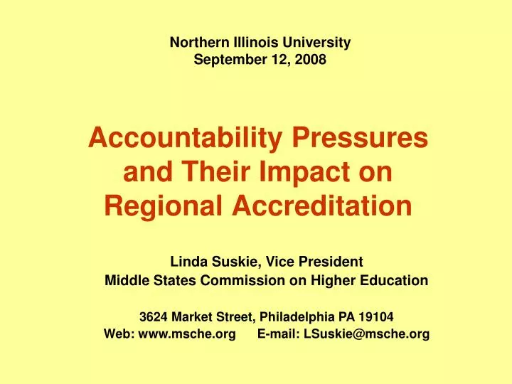 accountability pressures and their impact on regional accreditation