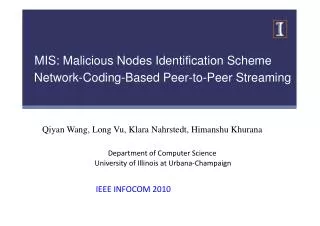 MIS: Malicious Nodes Identification Scheme