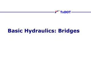 Basic Hydraulics: Bridges