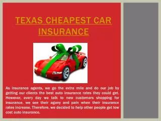 Texas Cheapest Car Insurance