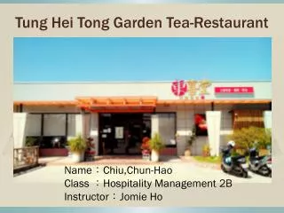Tung Hei Tong Garden Tea-Restaurant