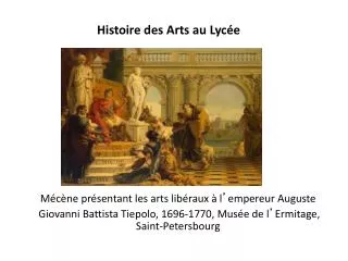 histoire des arts au lyc e