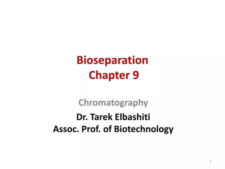 bioseparation chapter 9