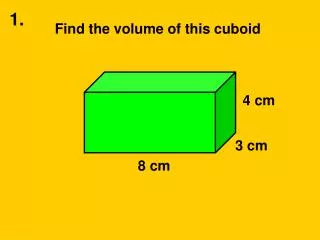 Find the volume of this cuboid