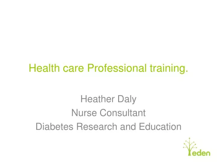 health care professional training