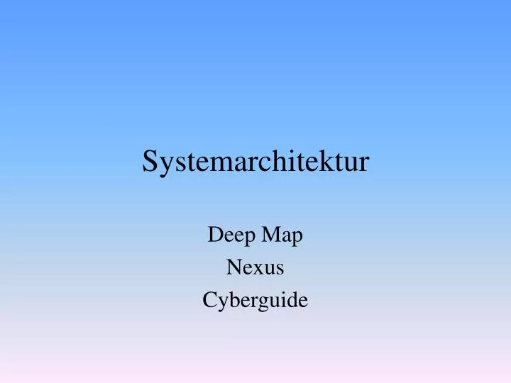 systemarchitektur