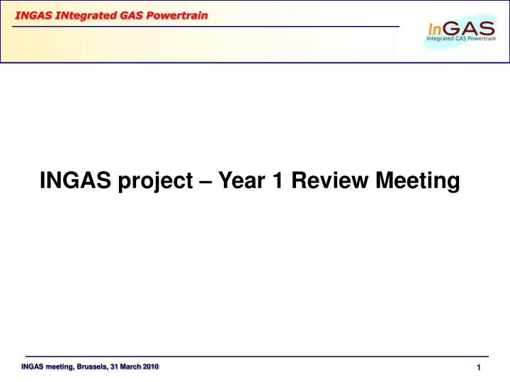 ingas project year 1 review meeting