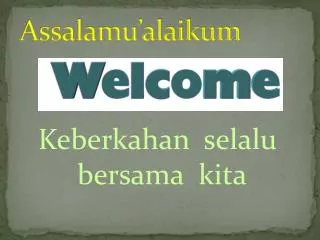 assalamu alaikum
