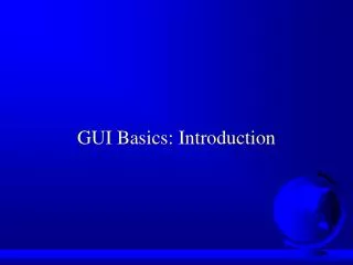 gui basics introduction