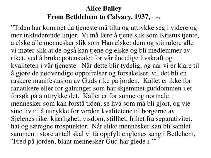 alice bailey from bethlehem to calvary 1937 s 284