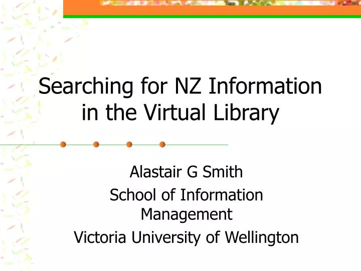 searching for nz information in the virtual library