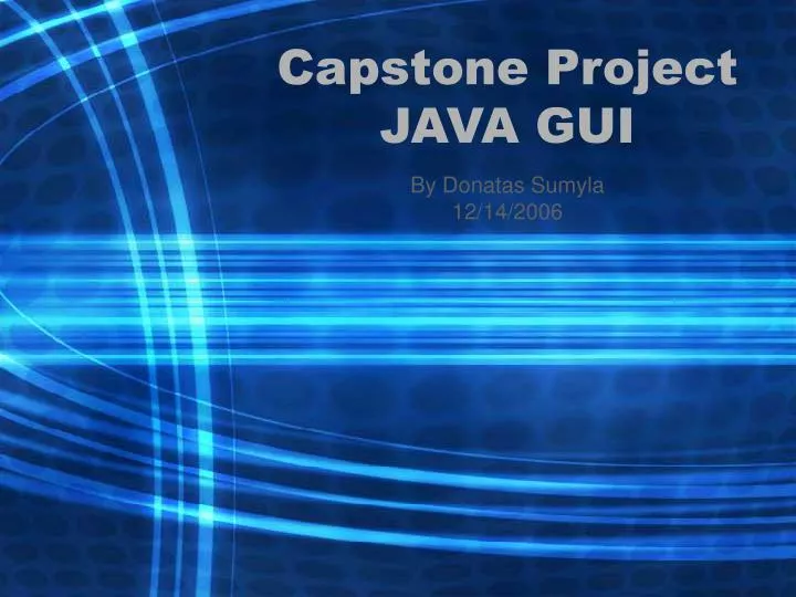 capstone project java gui