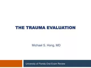 The Trauma Evaluation