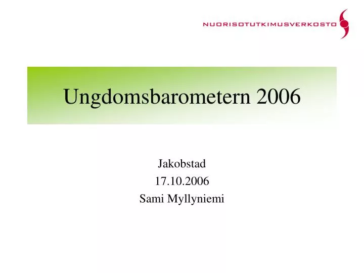 ungdomsbarometern 2006