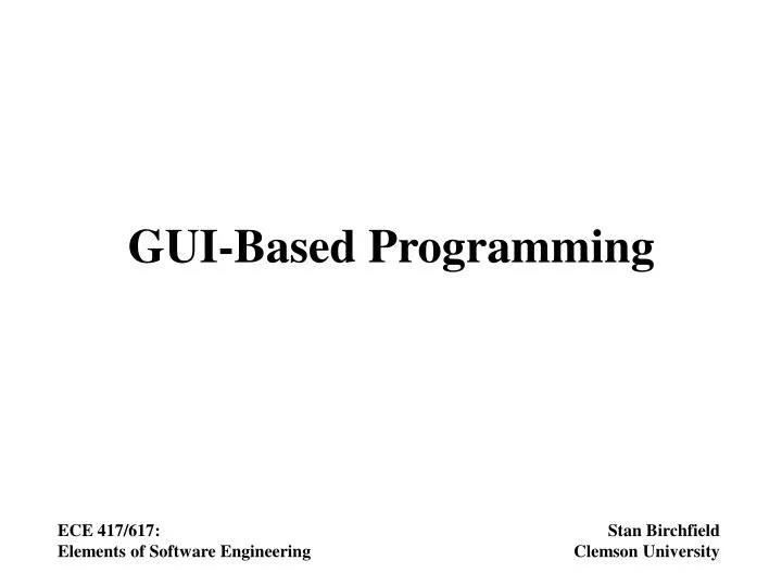 gui based programming