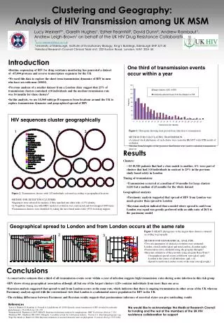 Clustering and Geography: Analysis of HIV Transmission among UK MSM