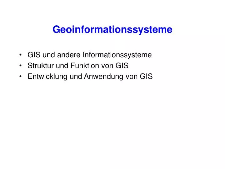 geoinformationssysteme