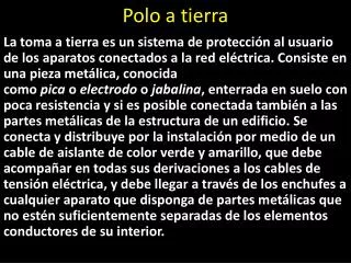polo a tierra