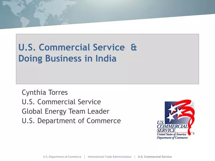 u s commercial service doing business in india