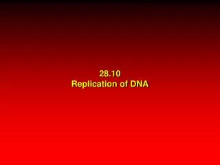 28.10 Replication of DNA