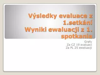 v sledky evaluace z 1 setk n wyniki ewaluacji z 1 spotkania