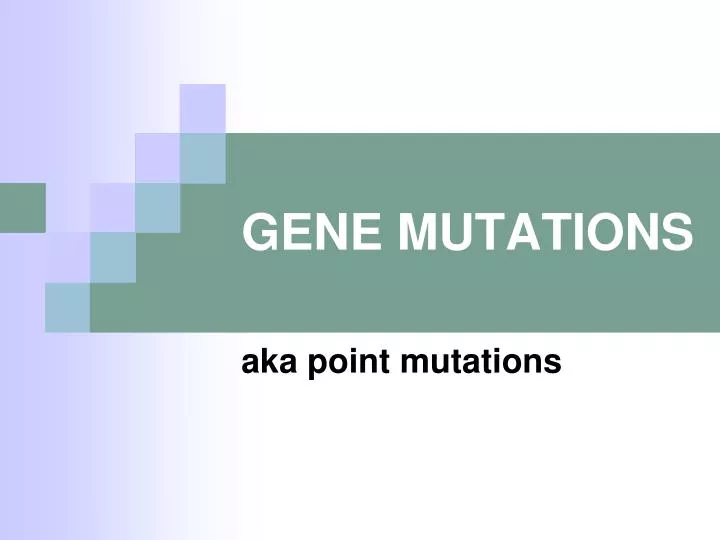 gene mutations