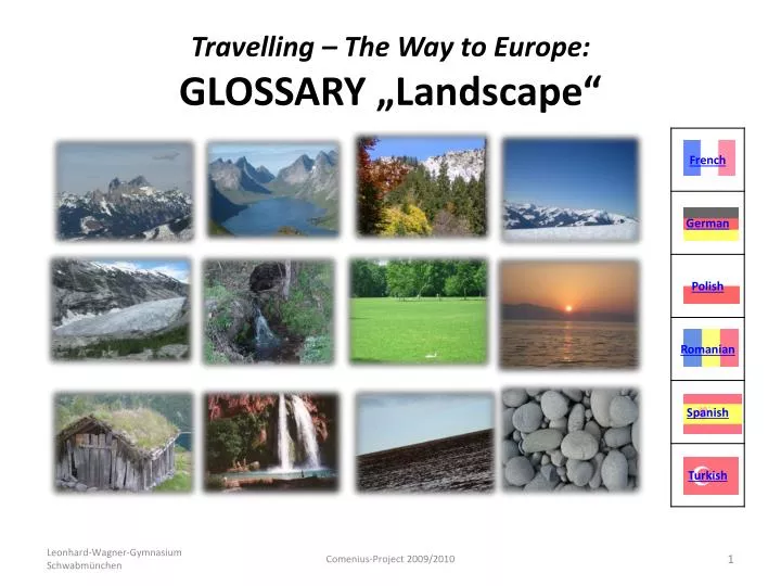 travelling the way to europe glossary landscape