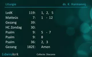 liturgie ds k harmannij