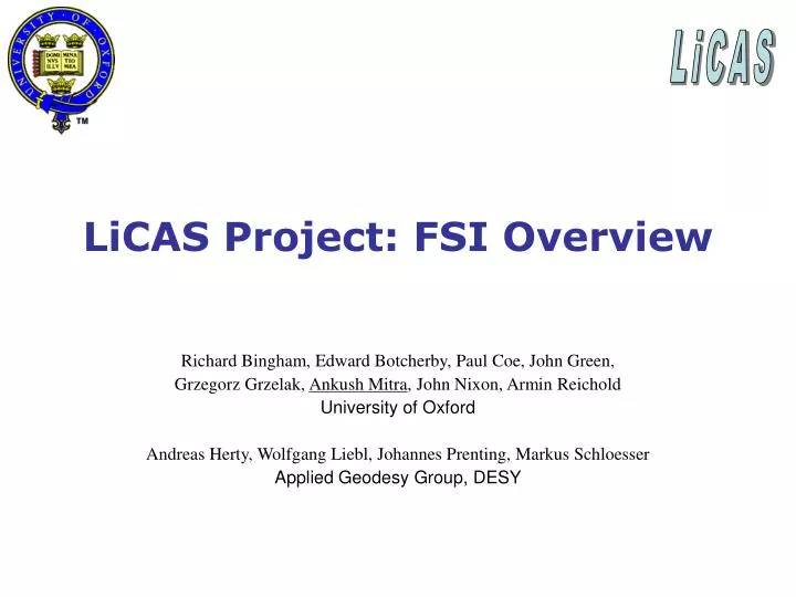 licas project fsi overview