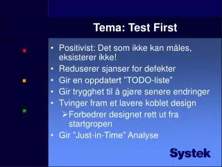 tema test first