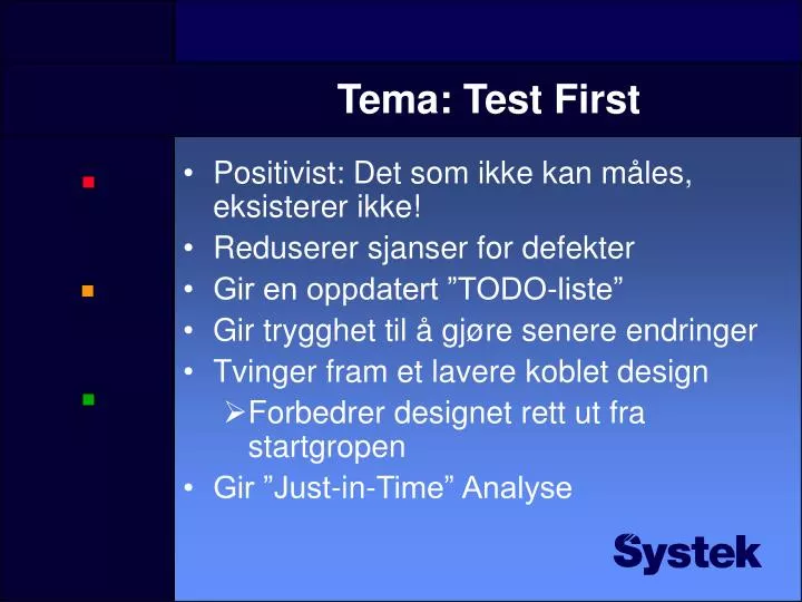 tema test first
