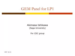GEM Panel for LP1