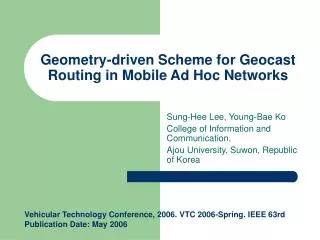 Geometry-driven Scheme for Geocast Routing in Mobile Ad Hoc Networks