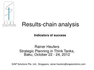 Results-chain analysis