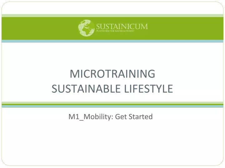microtraining sustainable lifestyle