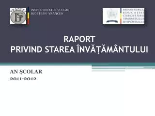 raport privind starea nv m ntului