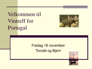 velkommen til vintreff for portugal